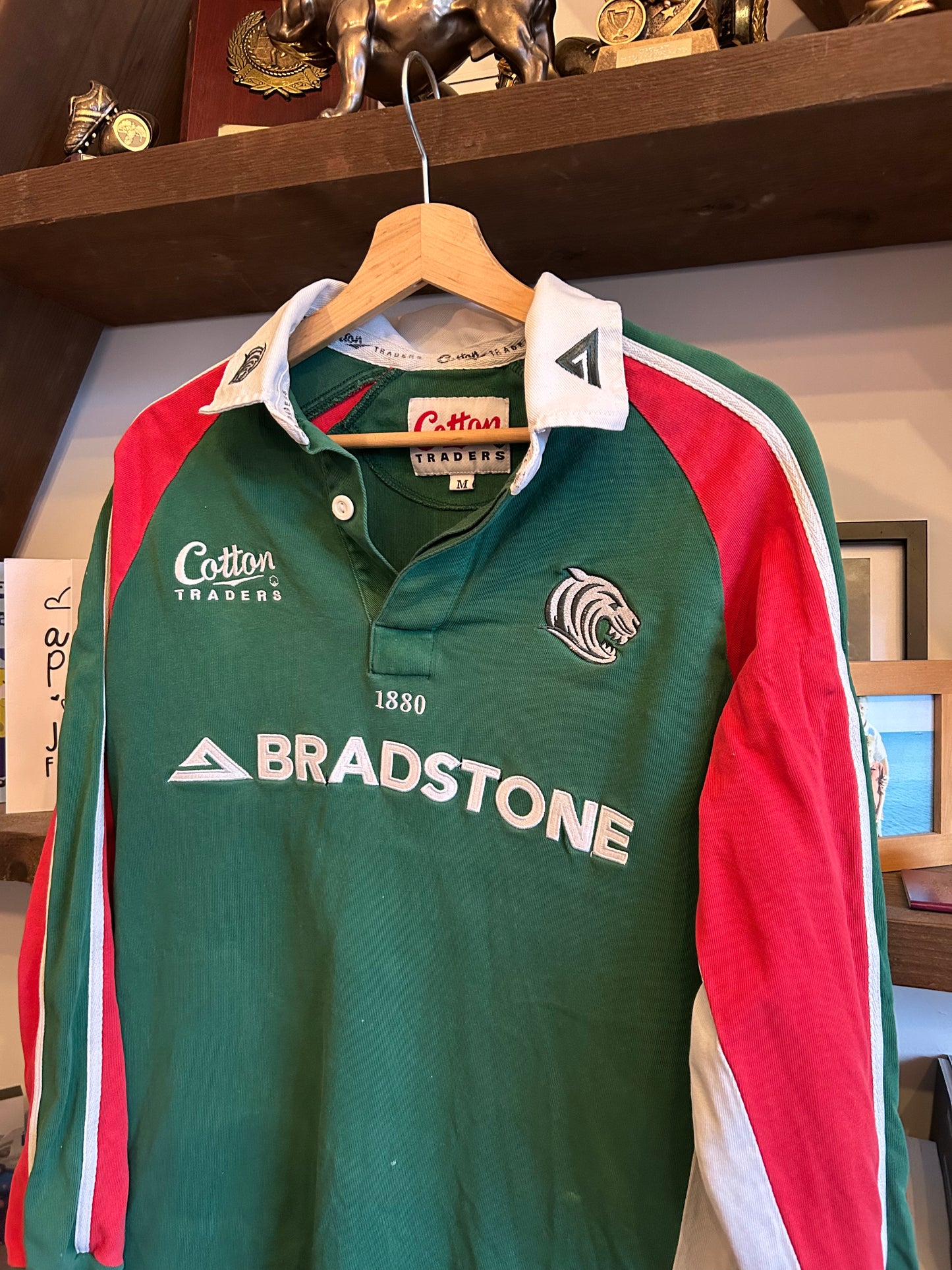 Cotton Traders Leicester Tigers Vintage Rugby Shirt - Medium