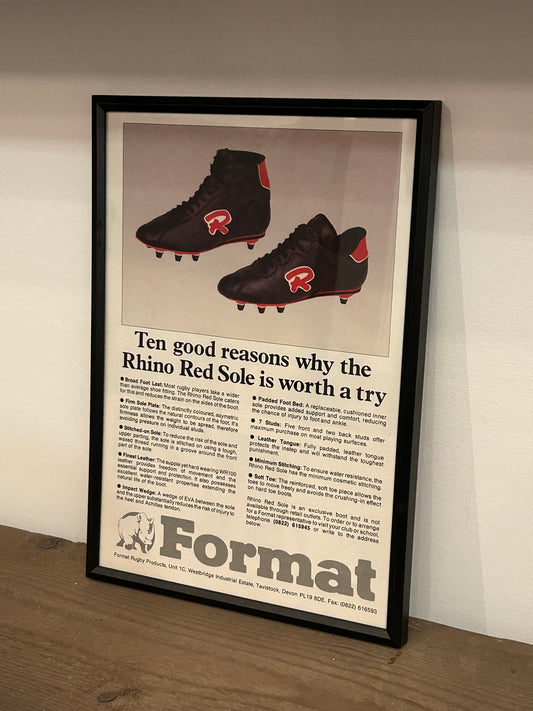 Format Rhino Red Sole Vintage Advert