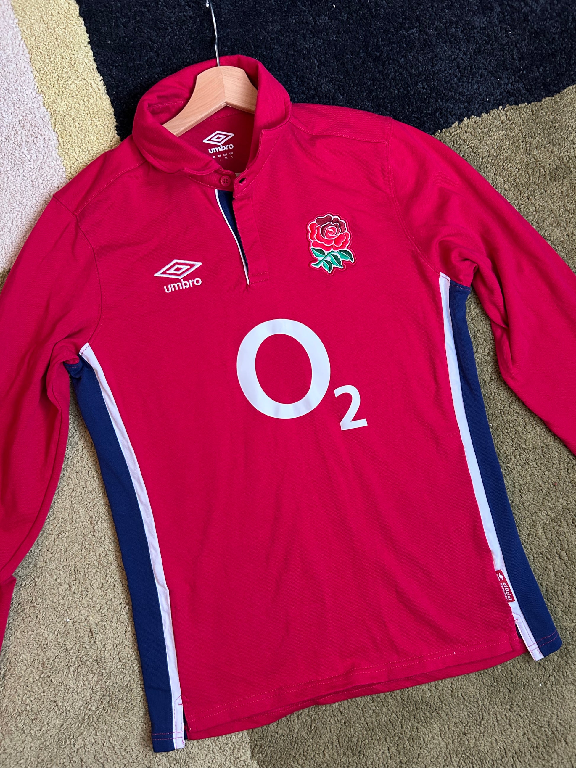 Umbro England Vintage Rugby Shirt - Large 