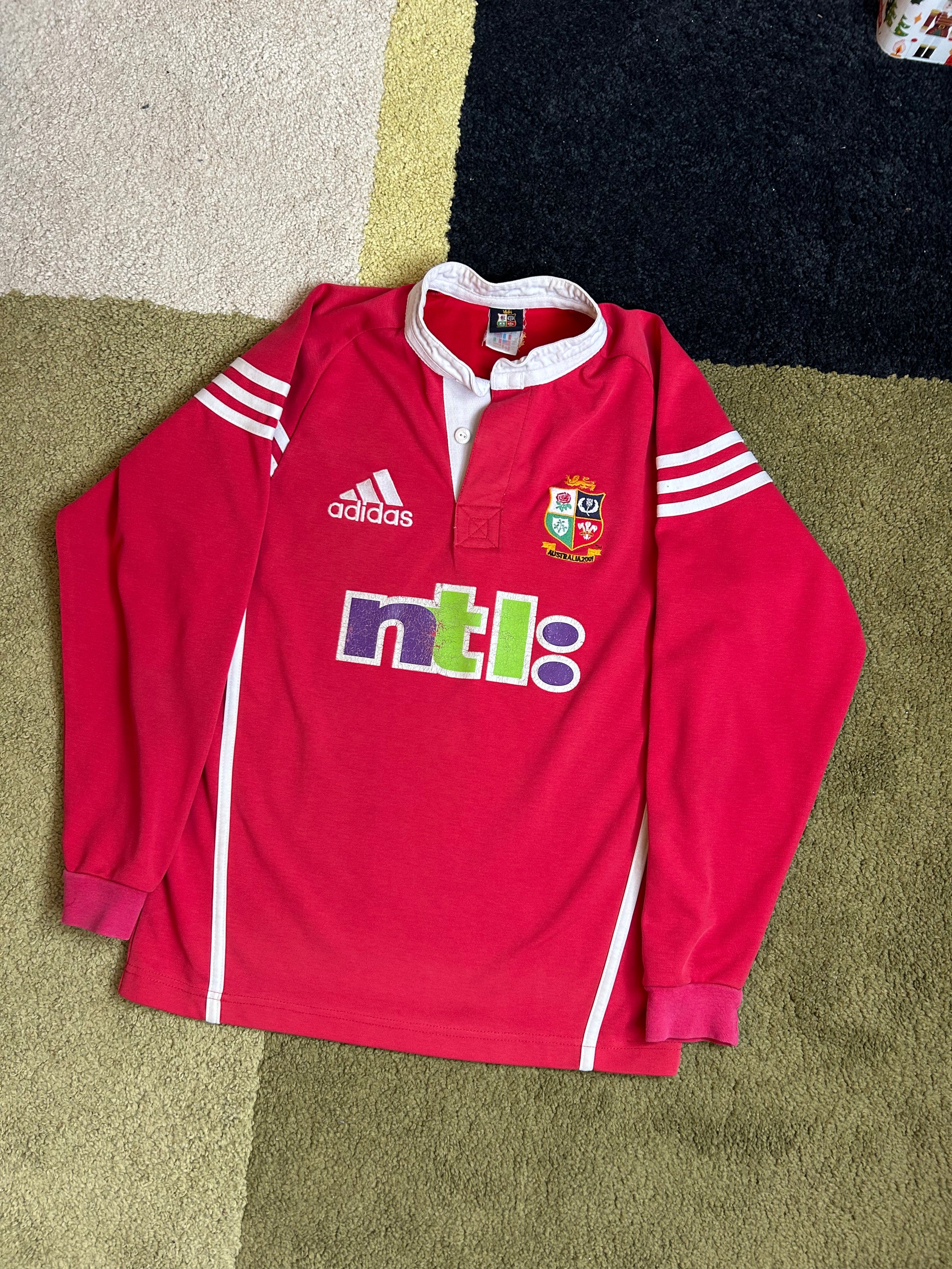 Adidas British & Irish Lions Vintage Rugby Shirt - Small